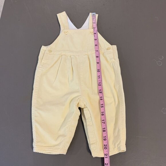 Baby Gap Corduroy Overalls Yellow Snap Leg Boys Girls Newborn NB - Picture 10 of 14